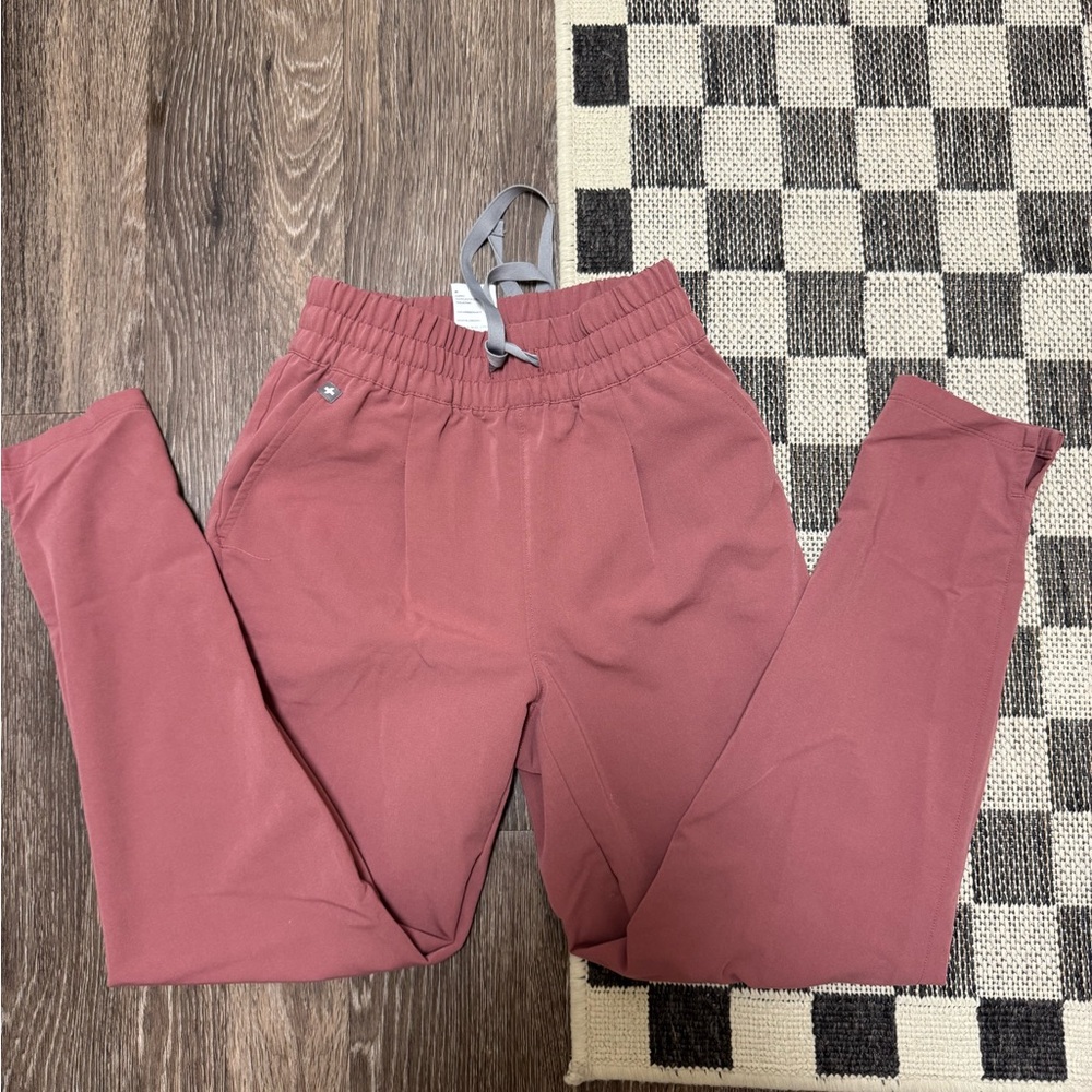 high waisted fig mauve pants